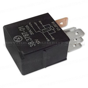 Реле электромагнитное 38.3787-01 12В 20/10А 5-ти контактное с резистором